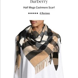 Burberry Half Mega Cashmere Scarf